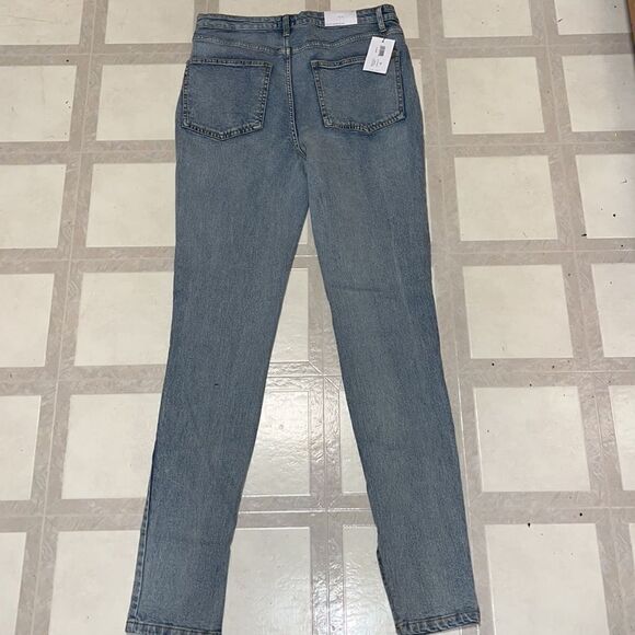 NEW WITH TAG WOMEN’S SIZE 30 STRETCH WEWOREWHAT SLIT HEM JEAN IN LIGHT VINTAGE - Picture 10 of 10